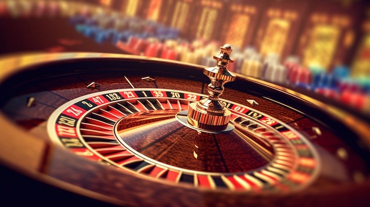Live roulette wheel spinning with dealer and multiple camera angles